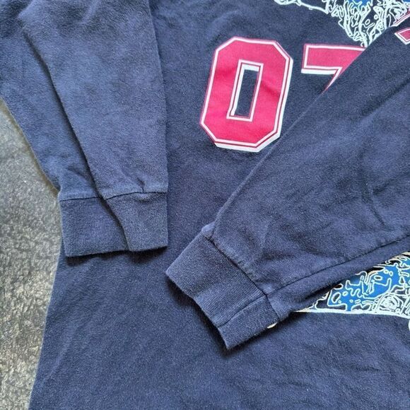 Gap Long Sleeve Navy Blue T-Shirt Skater Style Kids/Boys Size Large Big Graphic - Picture 3 of 11